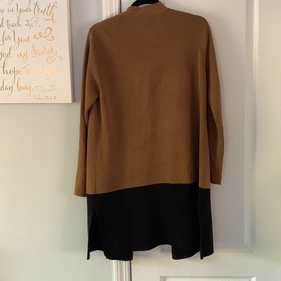 J‎ Jill Brown Duster Cardigan Sweater Open Front size S - Picture 8 of 11